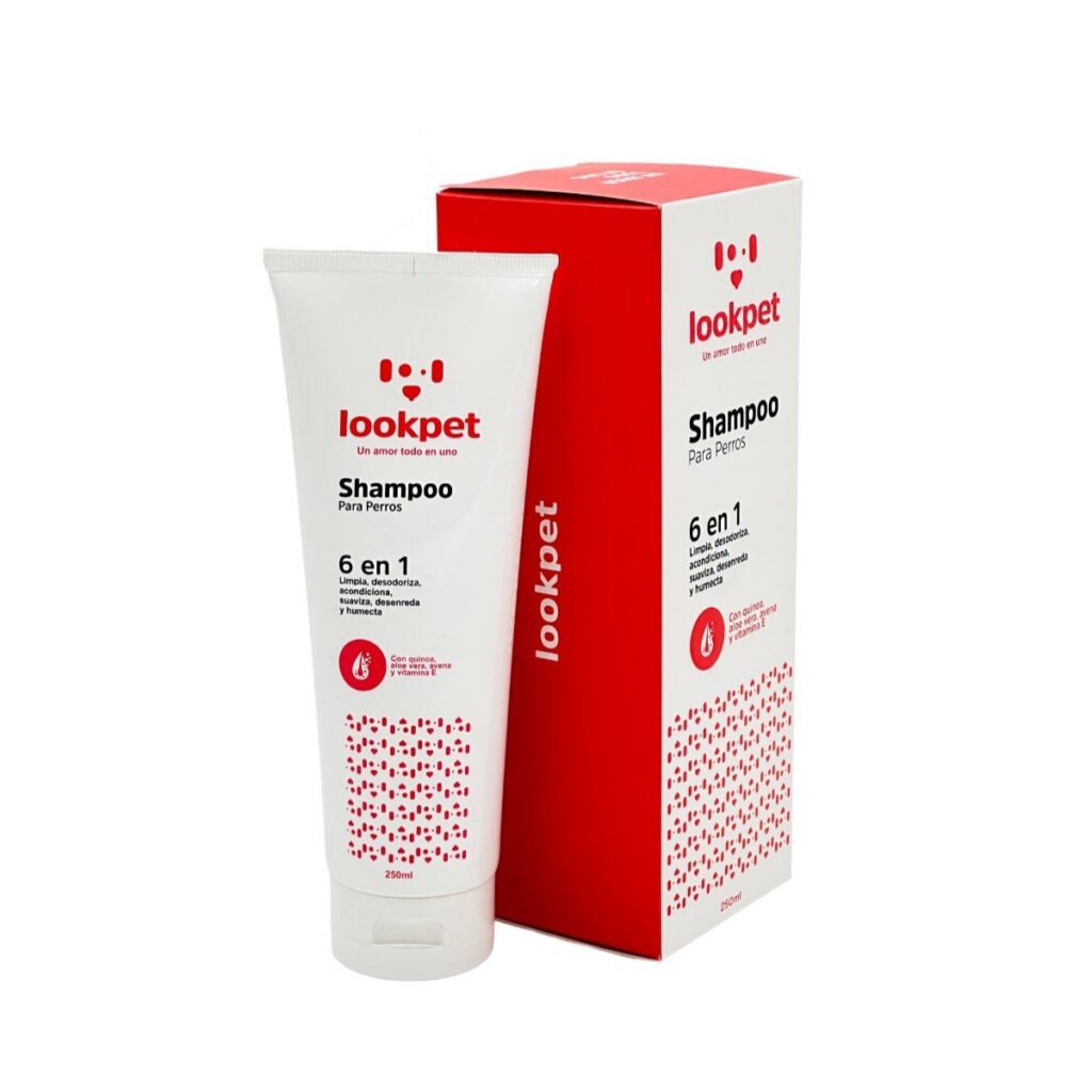 Shampoo para Perros de Todas las Razas 6 en 1 con Quinoa · 250 mL · Lookpet