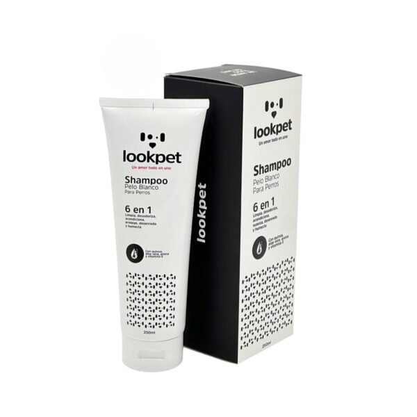 Shampoo para Perros de Pelo Blanco 6 en 1 con Quinoa · 250 mL · Lookpet