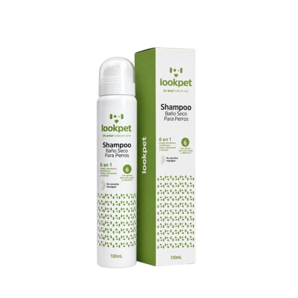 Shampoo Baño Seco para Perros 6 en 1 con Quinoa · 130 mL · Lookpet